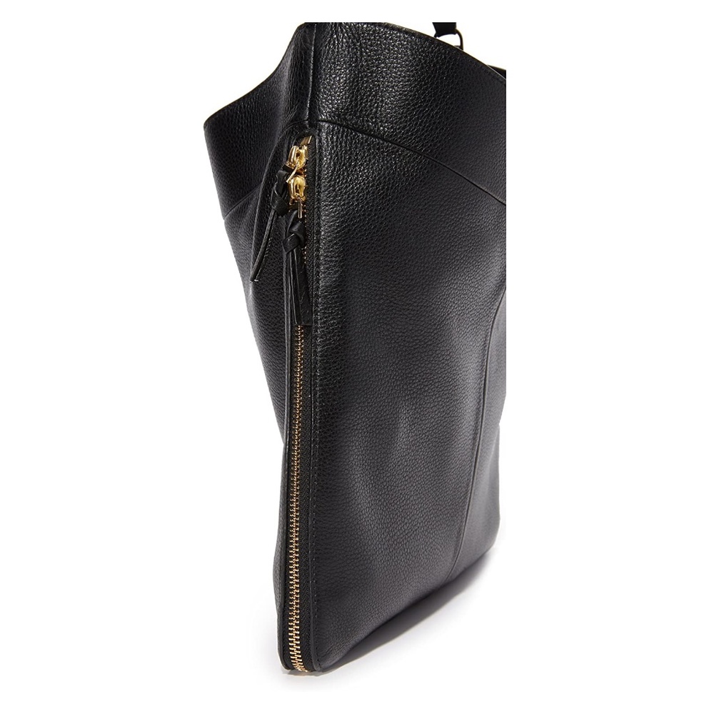 Tory Burch Ivy Leather Hobo - Black - Picture 4 of 8